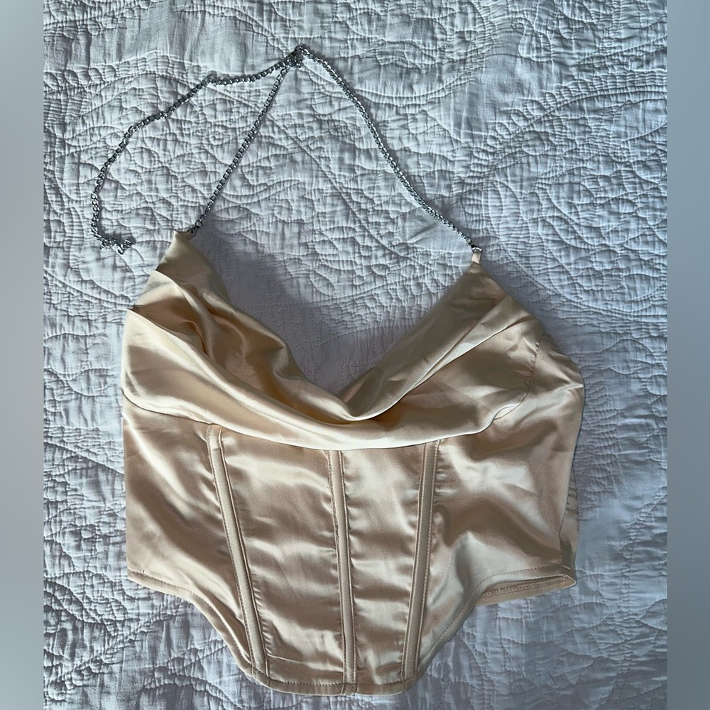 Champagne Corset Style Top